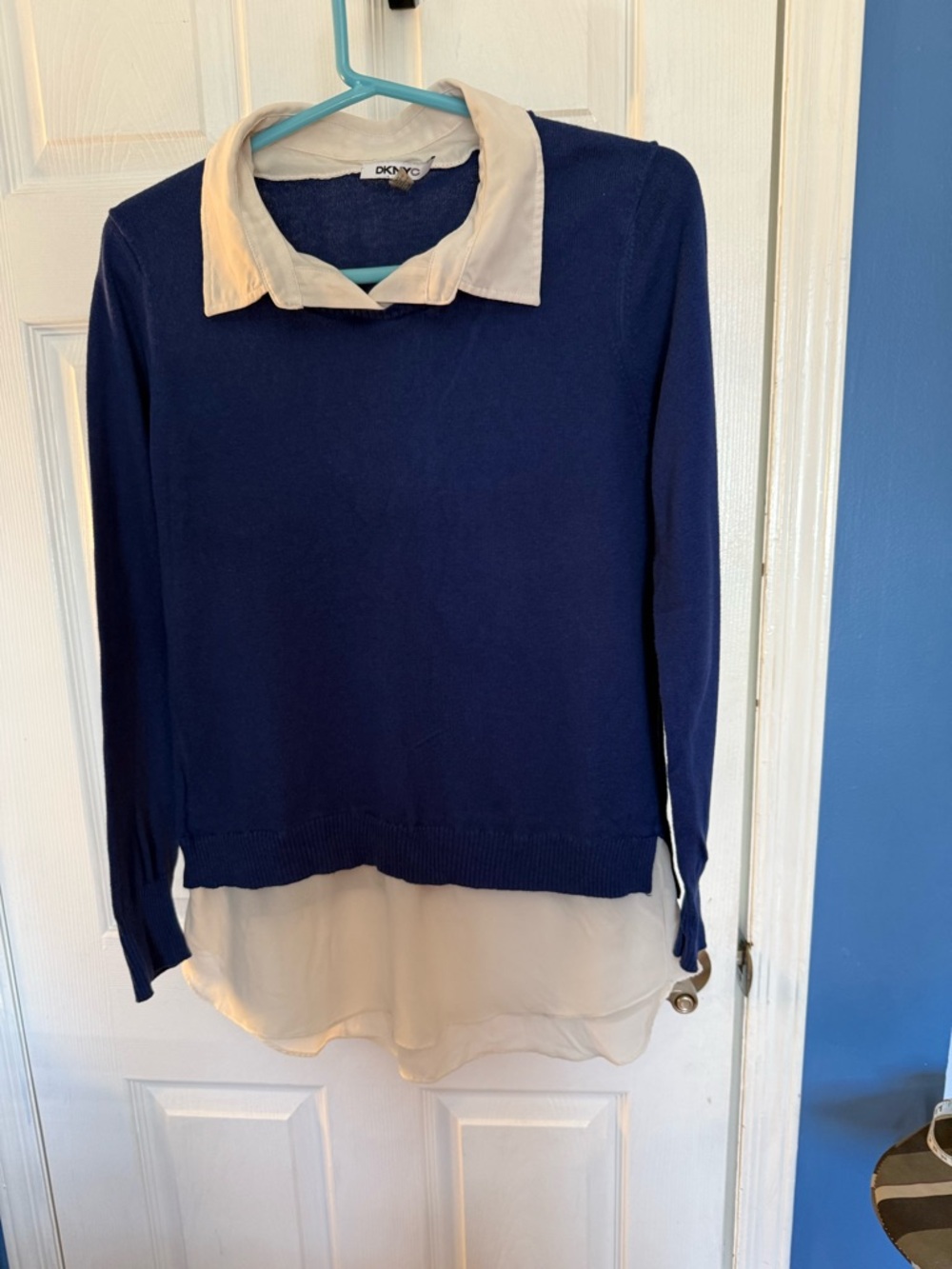 DKNYC Navy Top with White Accent